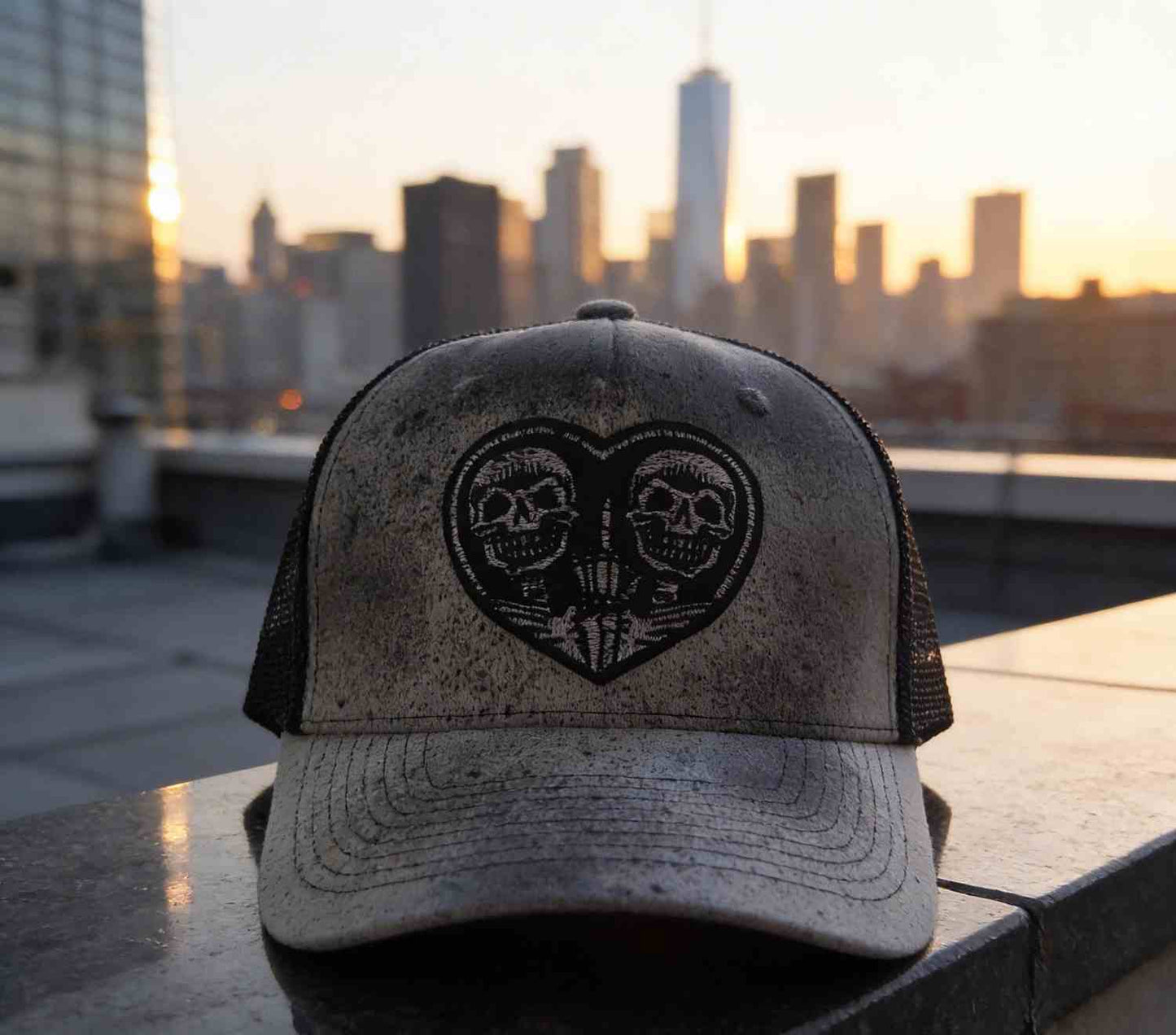 Skull Heart Trucker Hat