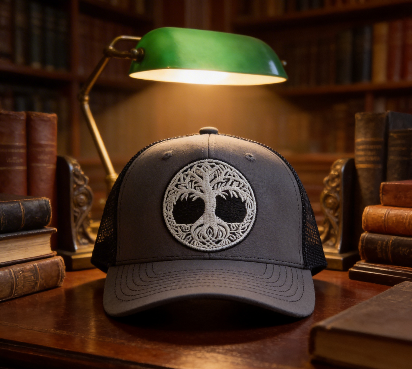 Tree of Life Embroidered Trucker Hat
