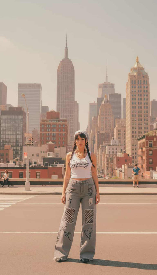 "Faith & Peace" Flare Jeans