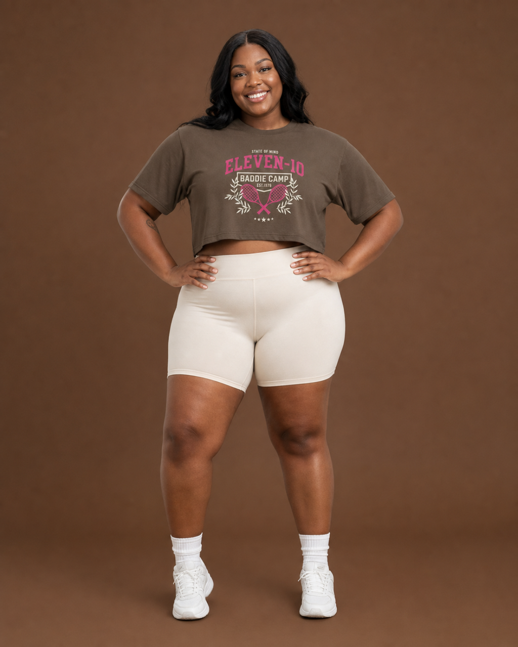 Eleven‑10 “Baddie Camp” Cropped Tee