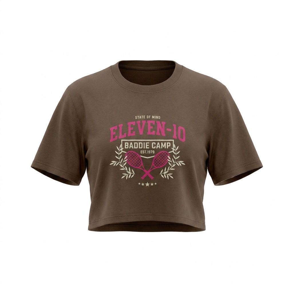 Eleven‑10 “Baddie Camp” Cropped Tee