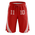 Eleven‑10 Red Stride Oversized Shorts – Performance Edition