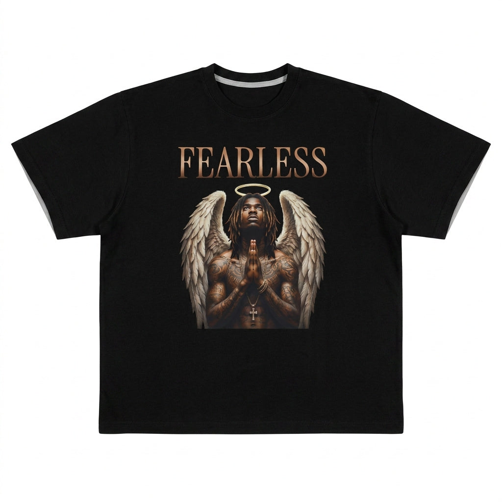 Fearless Angel Heavyweight Tee – Black
