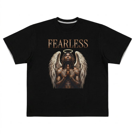Fearless Angel Heavyweight Tee – Black