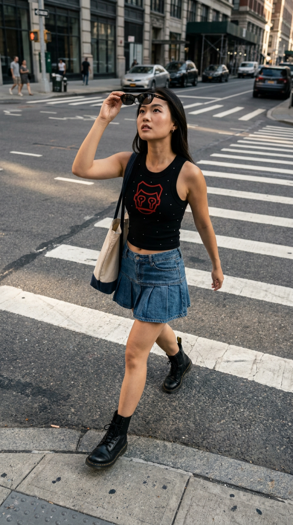 Eleven‑10 Red Silent Cries Rhinestone Crop Tank – Black Edition