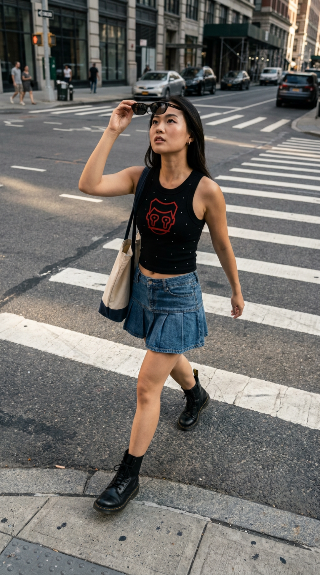 Eleven‑10 Red Silent Cries Rhinestone Crop Tank – Black Edition